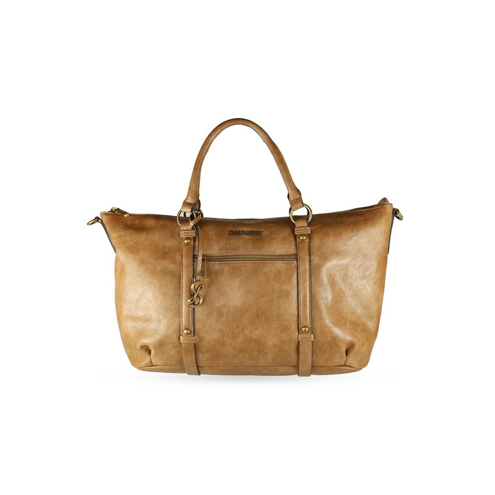 1848 Sam And Libby Celeste Large Satchel - Beige